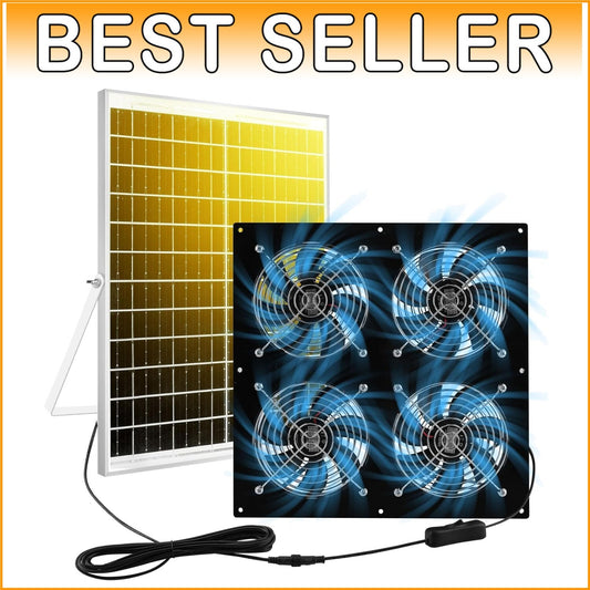 Durable Waterproof Solar Exhaust Fan with Remote Control & Easy Installation