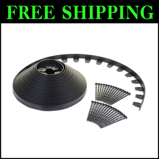 Eco-Friendly Heavy Duty No-Dig Edging Kit - 100ft for Effortless Installation