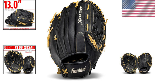 Durable 13-inch ProFlex Baseball/Softball Glove - Fast Play No Break-In Required