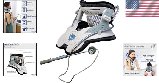 Adjustable Neck Traction Device by Air Collar - Pain Relief & Improved Alignment