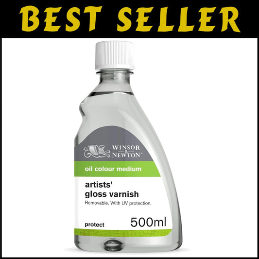Gloss Finish Artists' Varnish 500ml - Clear, Non-Yellowing Protection