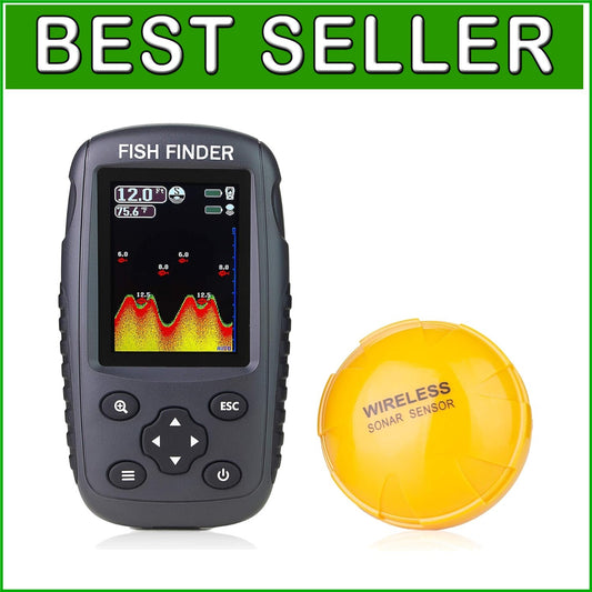 Advanced Wireless Fish Finder: Color LCD Depth Locator with Temperature Sensor