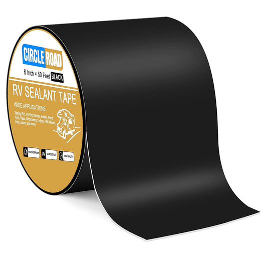 Flexible 6In-50FT Butyl Sealant Tape - Perfect for RV Roof and Outdoor Repairs