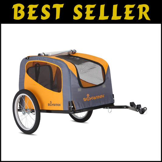 Rascal Dog Bike Trailer & Carrier for Pets Up to 50lbs - Foldable & Versatile