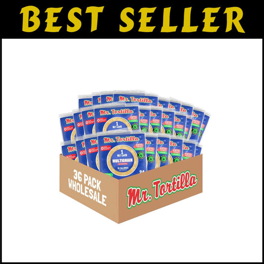Wholesale Low Carb Tortilla Wraps - 1 Net Carb Per Serving - 36 Count Pack