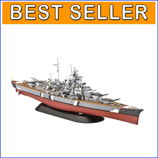 1:700 Scale Bismarck Battleship Model Kit - 295-Piece Tactical Plastic Craft