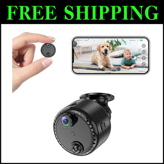 Portable 4K Indoor Security Camera with AI Motion Alerts & Extended Battery