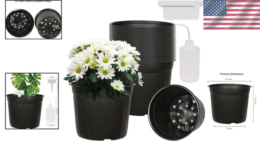 Versatile 3 Gallon Plant Containers with Labels - Ideal for Seedlings & Cuttings