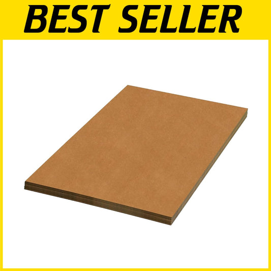 Durable Corrugated Cardboard Sheets 24" x 18" – 50 Sheets for Efficient Shipping