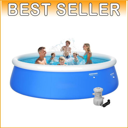 2025 Inflatable Pool for Kids & Adults: 12' Diameter and 1697 Gallon Capacity