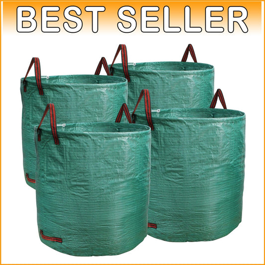 Extra Large 132 Gallon Garden Waste Bags - Durable, Collapsible & Easy to Handle