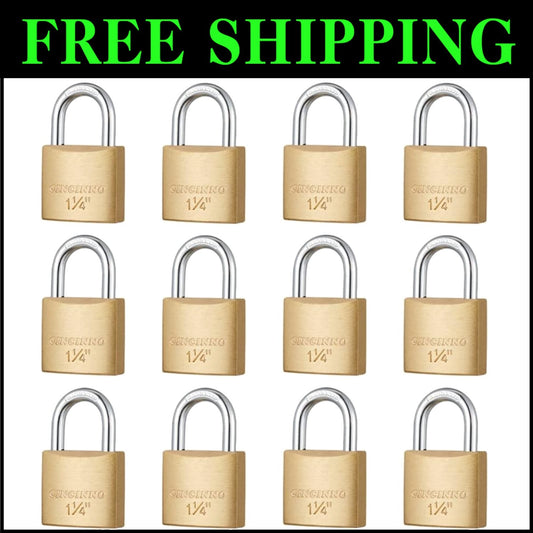 Compact Solid Brass Locks Keyed Alike for Tackle Boxes and Backpacks - 30mm