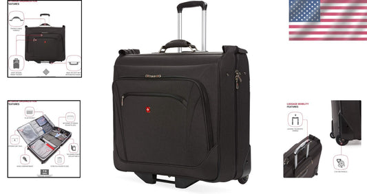 Durable Four-Compartment Wheeled Garment Bag for Men & Women - Organized Travel