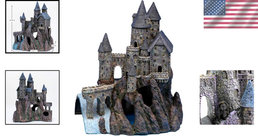 Whimsical Extra Large Wizard's Castle Aquarium Décor for Fish of All Sizes