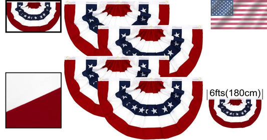 Patriotic 3x6 Ft Weather Resistant Fan Flags - Perfect for National Celebrations