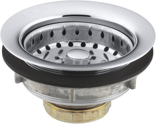 Removable Stainless Steel Sink Strainer with Durable Polished Chrome Finish