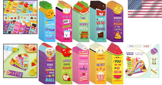 Engaging 400-Piece Scented Bookmarks: Perfect Gifts for Students and Book Lovers