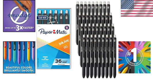 Versatile InkJoy Gel Pens, 36 Pack of Medium Point 0.7mm, Black - Ideal for All