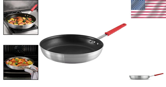 14-Inch Heavy-Gauge Aluminum Frying Pan - Non-Stick & Oven Safe up to 400°F