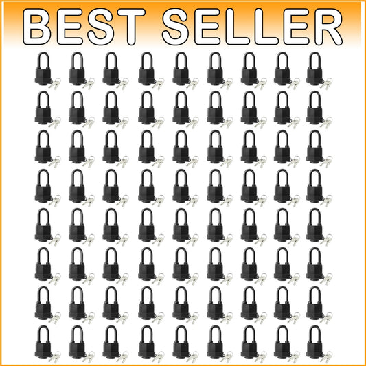 Durable Outdoor Keyed Alike Padlocks - 72 Piece Set, Waterproof Design