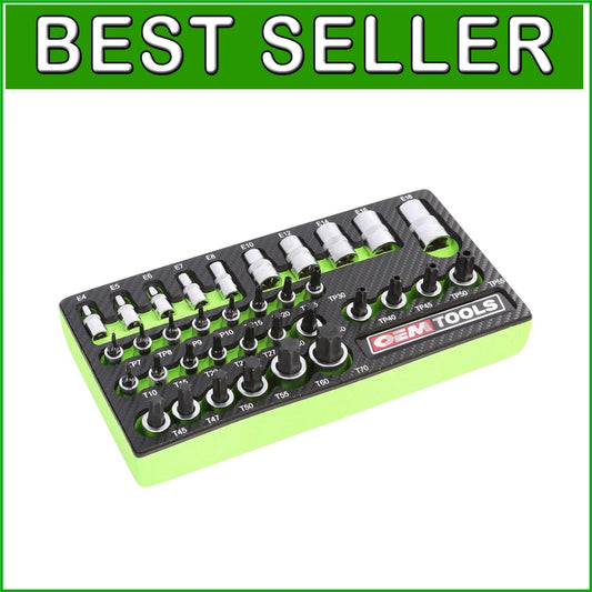 35 Piece Multi-Drive Star Socket Set with EVA Foam Organizer - No-Slip Design