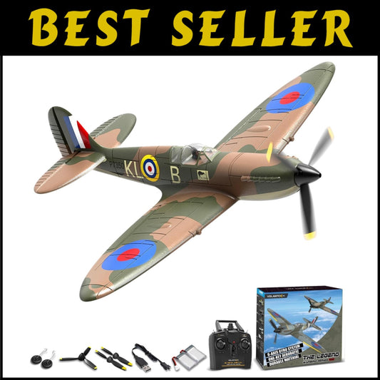 RC Plane Spitfire Fighter 4CH RTF - Easy Aerobatics with Gyro Stabilizer