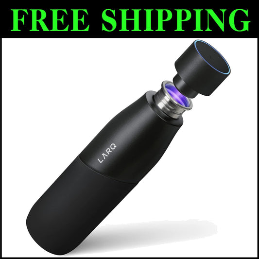 Lightweight 24oz PureVis Water Bottle - Leakproof & Rechargeable UV-C Technology