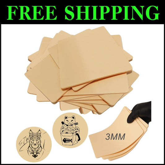 Water Resistant 3MM Tattoo Practice Skin - 20PCS for Creative Expression
