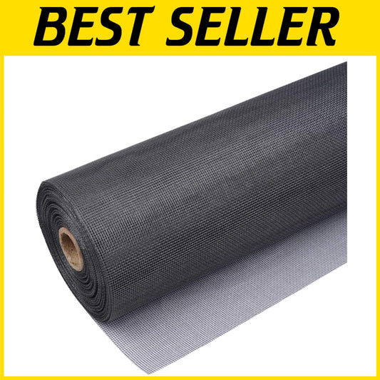 Fire-Resistant Fiberglass Screen Roll 48"x100" - Ideal for Windows and Doors