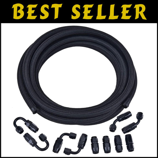 High-Performance 8AN Fuel Line Kit: 16FT Hose & Durable Fittings for All Fluids