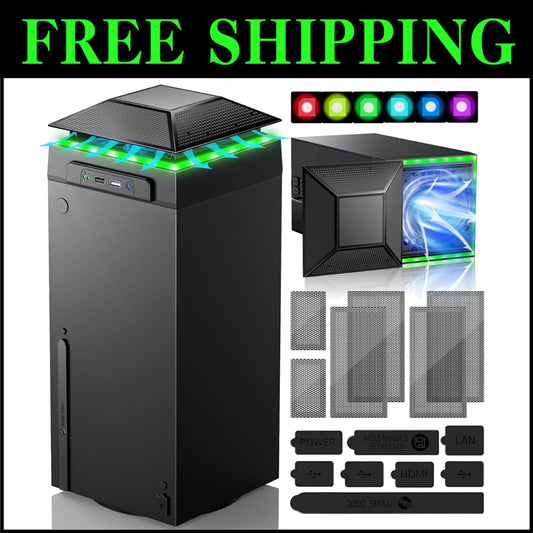 Multi-Function RGB Cooling Fan for Xbox Series X with Auto Control & Dust Shield