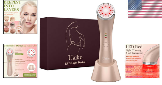 Rechargeable LED Red Light Therapy Device for Anti-Aging Skin Care Solutions