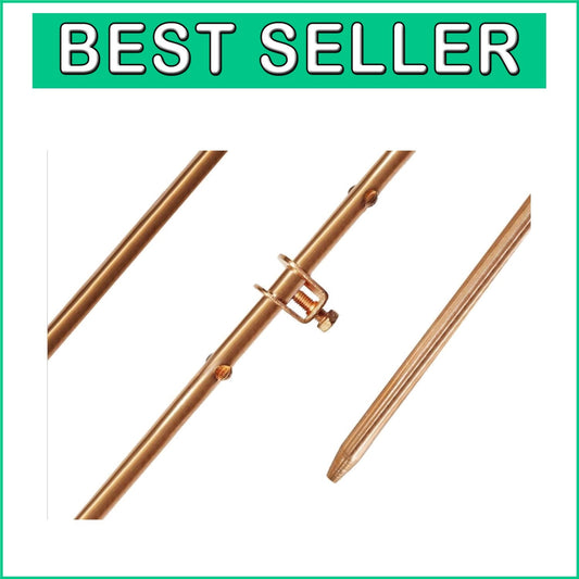 4 Premium Copper Bonded Ground Rods with Clamps - Essential for Grounding Needs