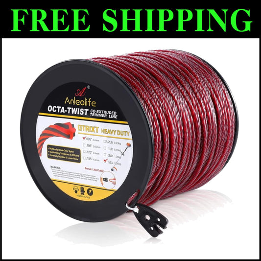 .095-Inch by 1536-ft Multi-Edge Heavy Duty Trimmer Line with Bonus Cutting Tools