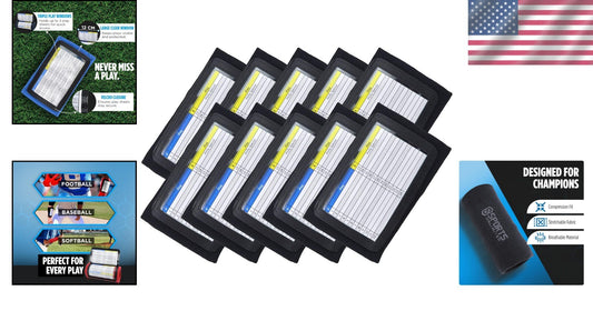 Flexible Silicone Football Play Wristbands - Pack of 10 for Coaches and Players