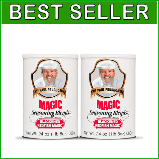 Prudhomme's Cajun Magic Blackened Redfish Seasoning – 24 oz Canister (Pack of 2)