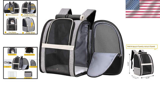 Collapsible Pet Carrier Backpack with Window for Stress-Free Travel Outdoors
