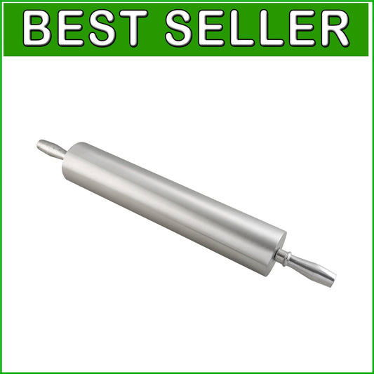 Durable 18-Inch Aluminum Rolling Pin for Effortless Baking - 5oz Lightweight