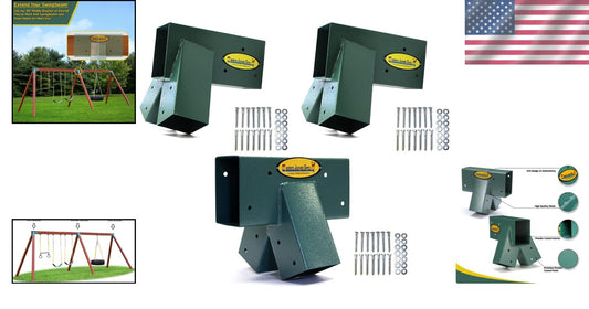 DIY Swing Set Bracket Kit with Steel A-Frame Brackets for Hassle-Free Assembly