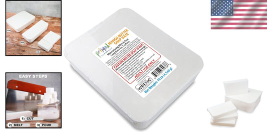 Easy-Cut Cruelty-Free Glycerin Soap Base - 10 lbs of Mango Butter for Crafting