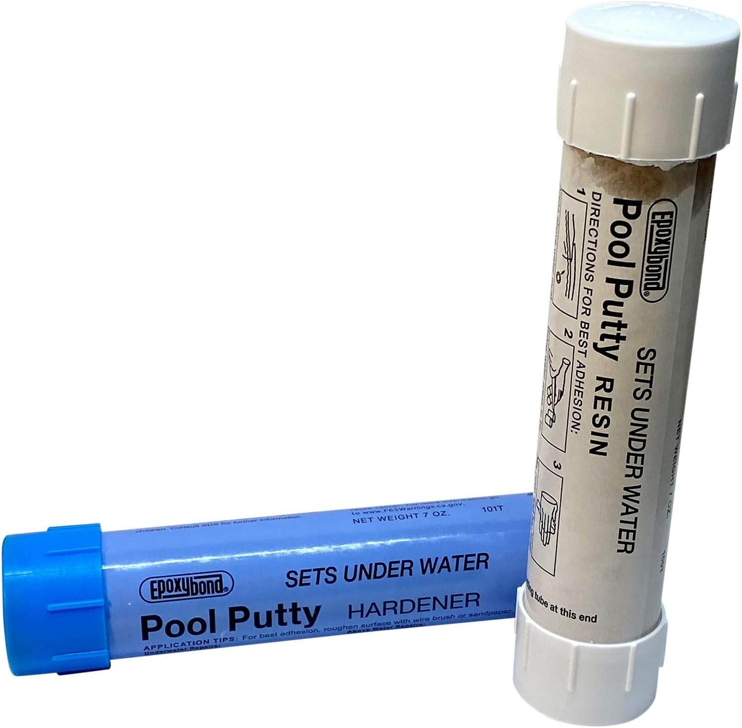 All-Purpose 14oz White Epoxy Putty - Underwater Sealer for Pools, Auto, and Home