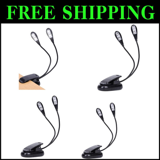 Adjustable USB & AAA Battery Clip-On Music Stand Lights - Perfect for Travel