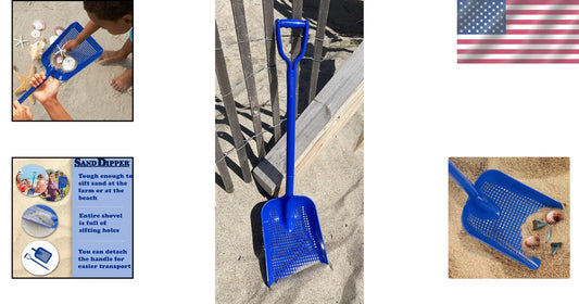 Lightweight Beach Sifter & Shovel – Ideal for Treasure Hunting & Easy Cleanup