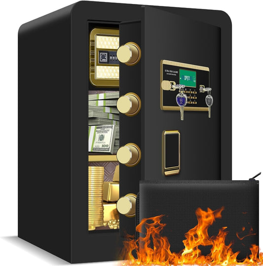 Fireproof Waterproof Home Safe 3.0 Cu ft with Digital Lock & Alarm System