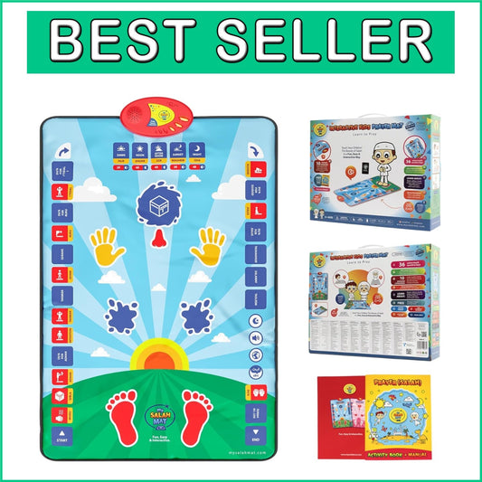 Interactive Educational Prayer Mat for Kids - Learn Salah with Fun Designs
