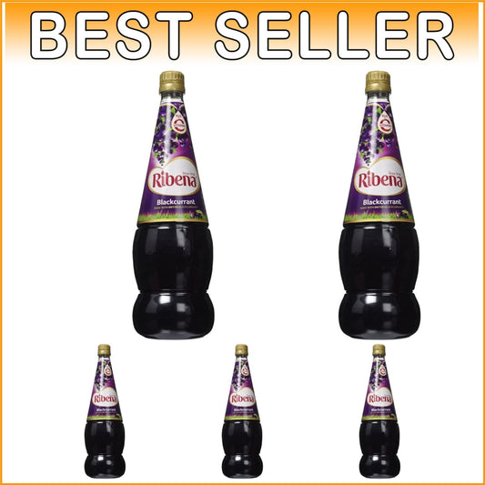 Bulk Blackcurrant Concentrate, 5 x 1.5L Rich in Vitamins A & C, Calcium-Enriched