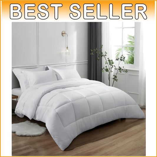Chic and Cozy 7-Piece Queen Comforter Set - Allergy-Friendly Down Alternative