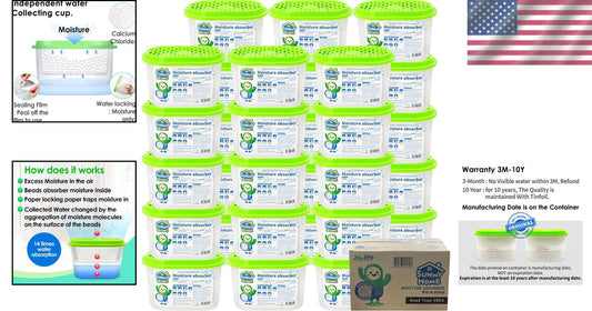 Portable 30 Pack Dehumidifiers - 17.7oz Moisture Absorbers for Home and Cars