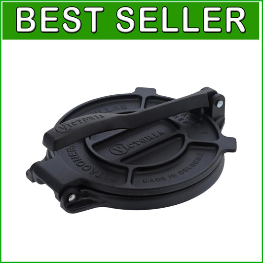 Durable 8-Inch Seasoned Cast Iron Tortilla Press for Authentic Latin Cuisine