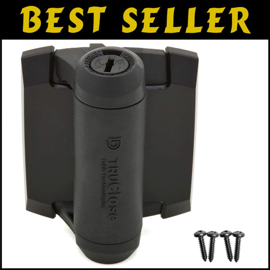 Reinforced Black Gate Hinges with Patented Closure - 2 Pack for Metal Gates